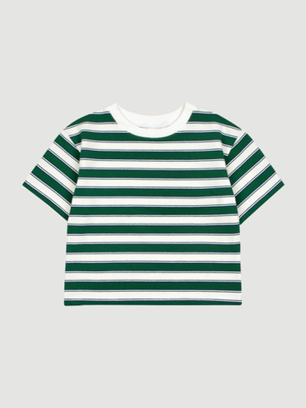 Футболка оверсайз Mjölk Green Stripes