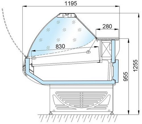 Кондитерская витрина Ariada (Ариада) Титаниум ВС5-150