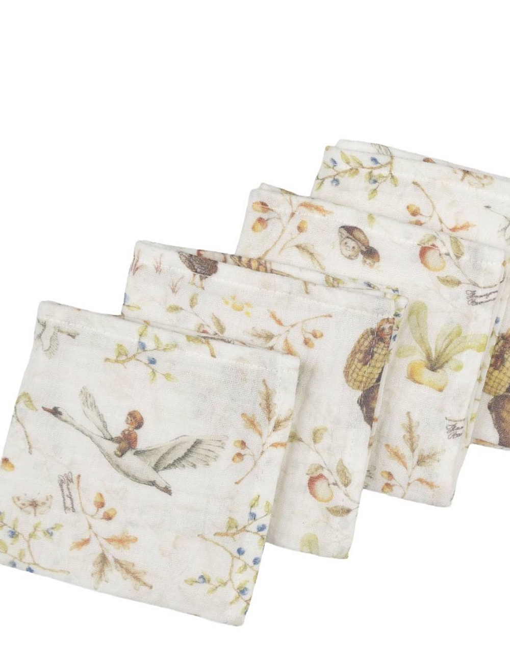 Платочки из муслина, Русские сказки, р. 21х21