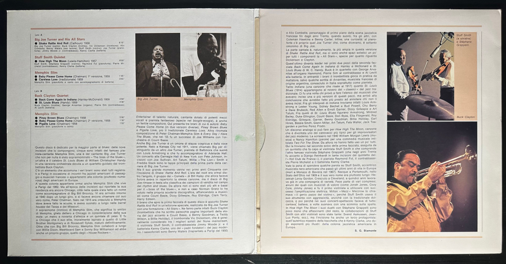 Giganti Del Jazz Vol. 17 - Big Joe Turner, Buck Clayton, Stuff Smith, Memphis Slim (Италия 1981г.)