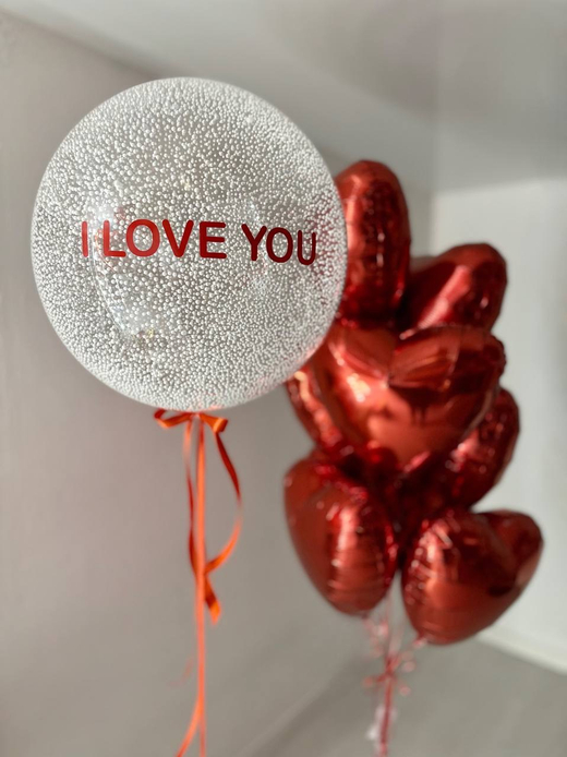 Воздушные гелиевые шарики с доставкой по Хабаровску снег №4743