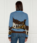 Шерстяной свитер Weekend MaxMara - голубой(253662726)