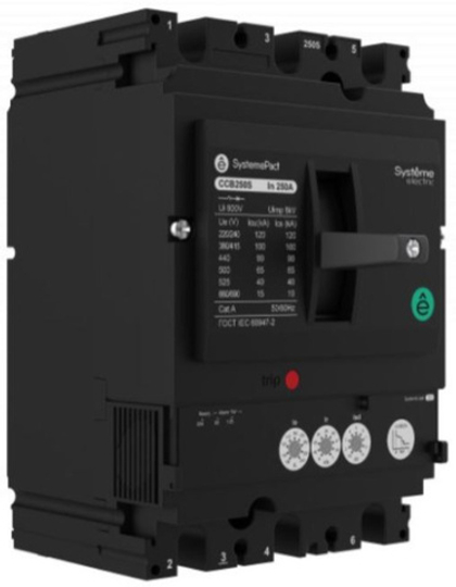 Автоматический выключатель в литом корпусе Systeme Electric SPC100N016L3DF