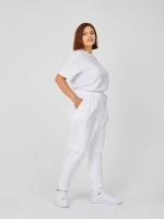 Штаны оверсайз на завязках с запахом большие размеры белый