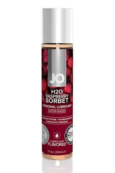 Смазка с ароматом малинового щербета JO Flavored Raspberry Sorbet - 30 мл.