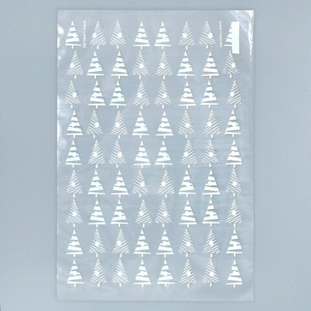 Пакет подарочный новогодний «Ёлки», 12.5×18 см, 100 шт