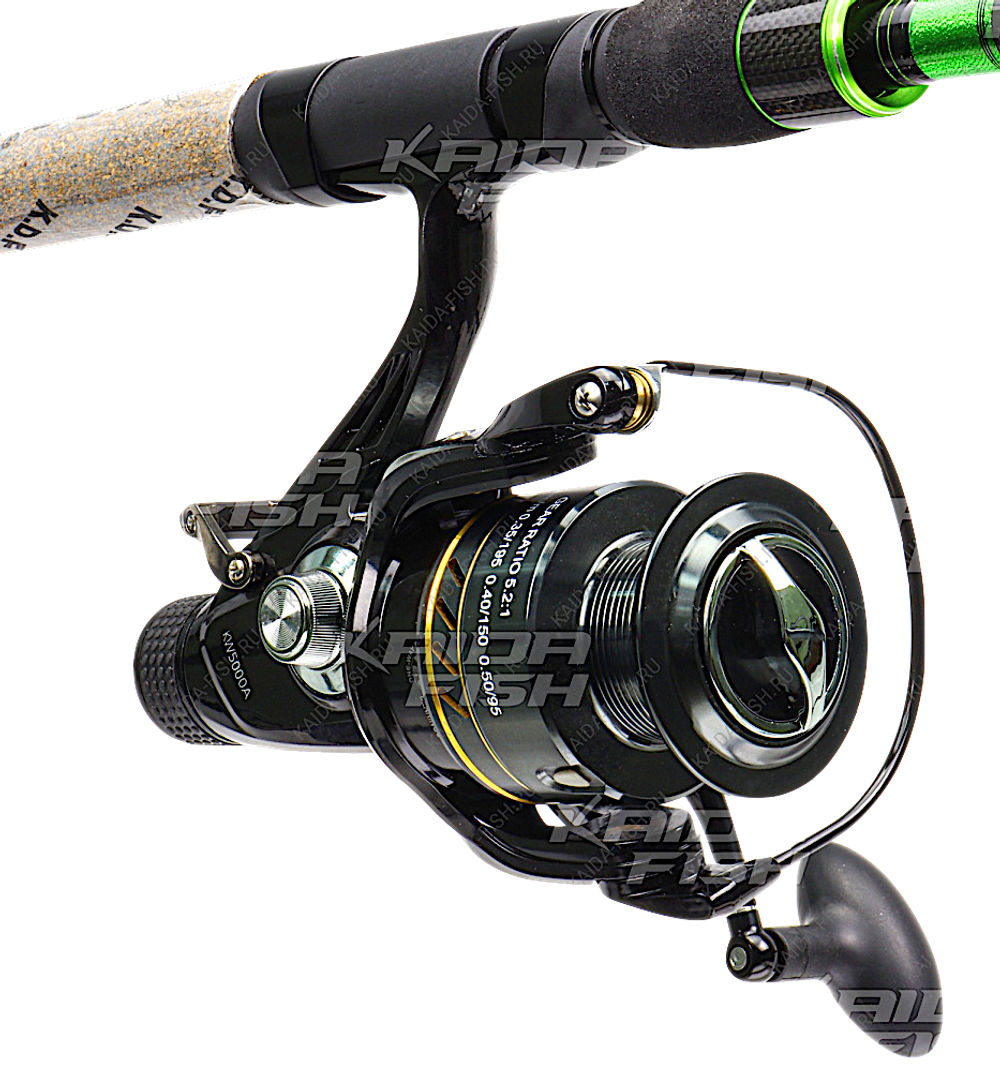Катушка с байтранером Kaida KW-4000A #bb6+1 5.2:1 0.30/0.35/0.40мм-175/130/100м 382г