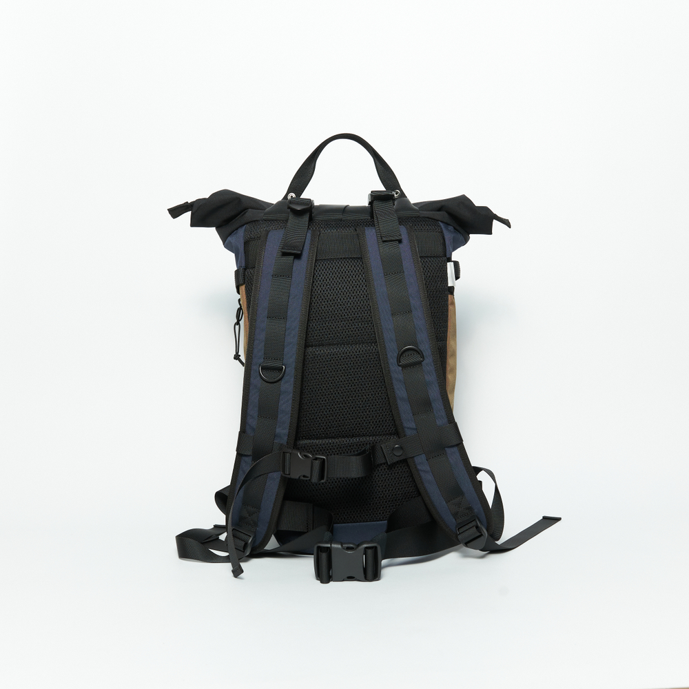 Рюкзак Rolltop Grubo 500 M светло-серый/бежево-коричневый/чернильный