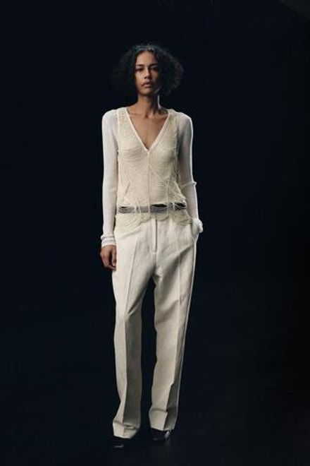 ZARA БРЮКИ STRAIGHT FIT — ZW COLLECTION, ПЕСОЧНЫЙ