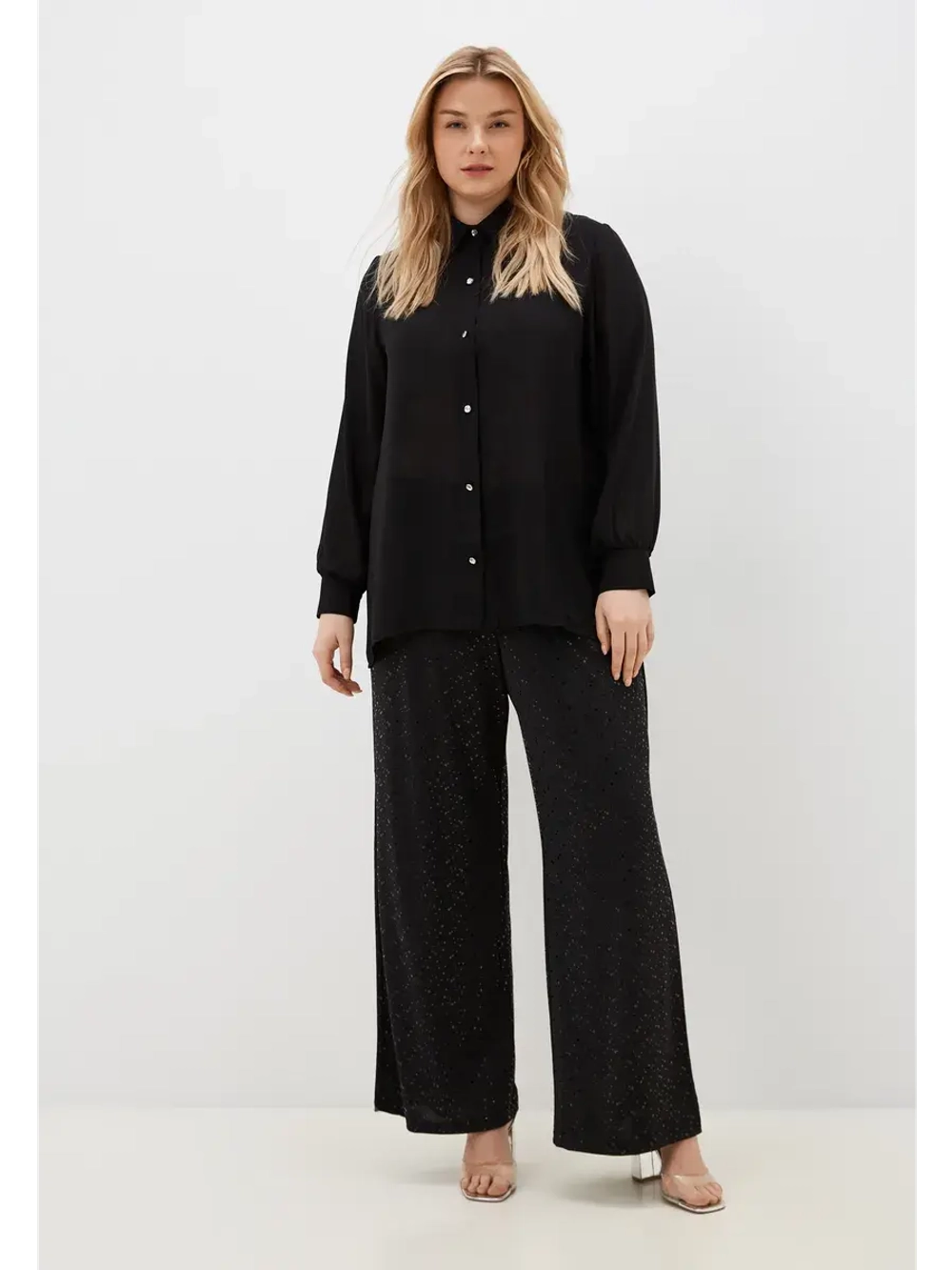 Брюки блестящие нарядные