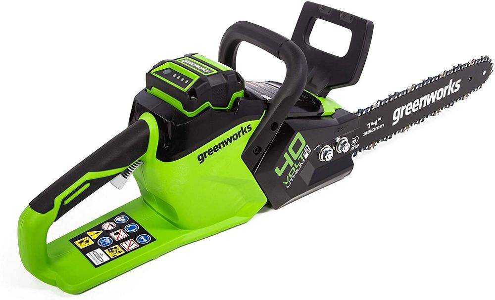 Аккумуляторная цепная пила Greenworks GD40CS15K2, 2005707UA,40v, 35 см, АКБ 2 А·ч и ЗУ