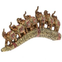 GAEM Фигурка декоративная "7 слонов", L42 W5 H18 см