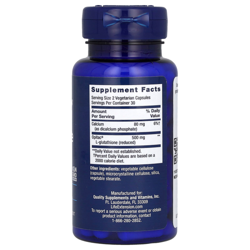 Life Extension, глутатион, 60 вегетарианских капсул