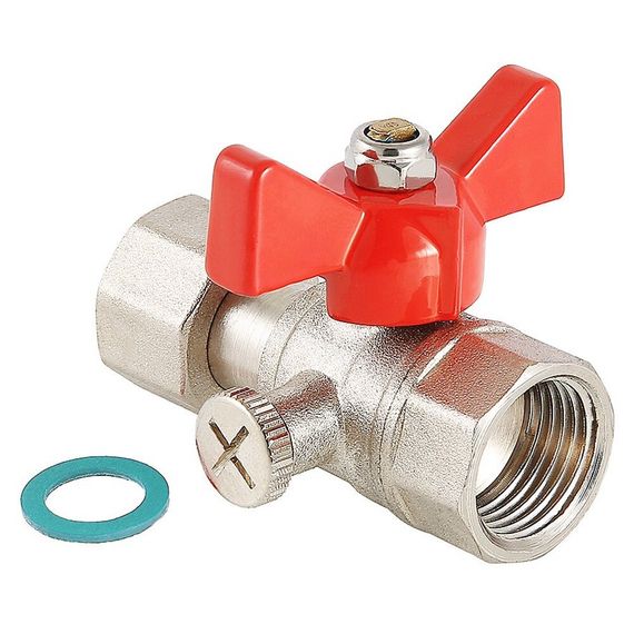 Кран шар. Valtec VT.807.N.0404 для подключения манометра ВР 1/2quot;х1/2quot;