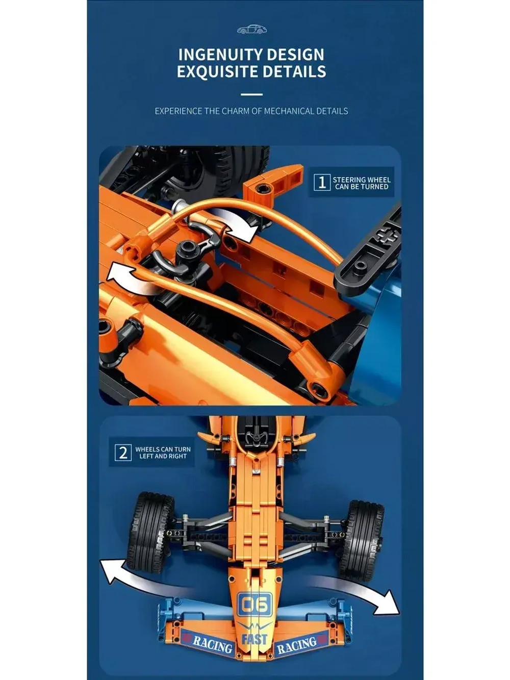 Конструктор кольцевой Макларен Формула F1 928 деталей 11006