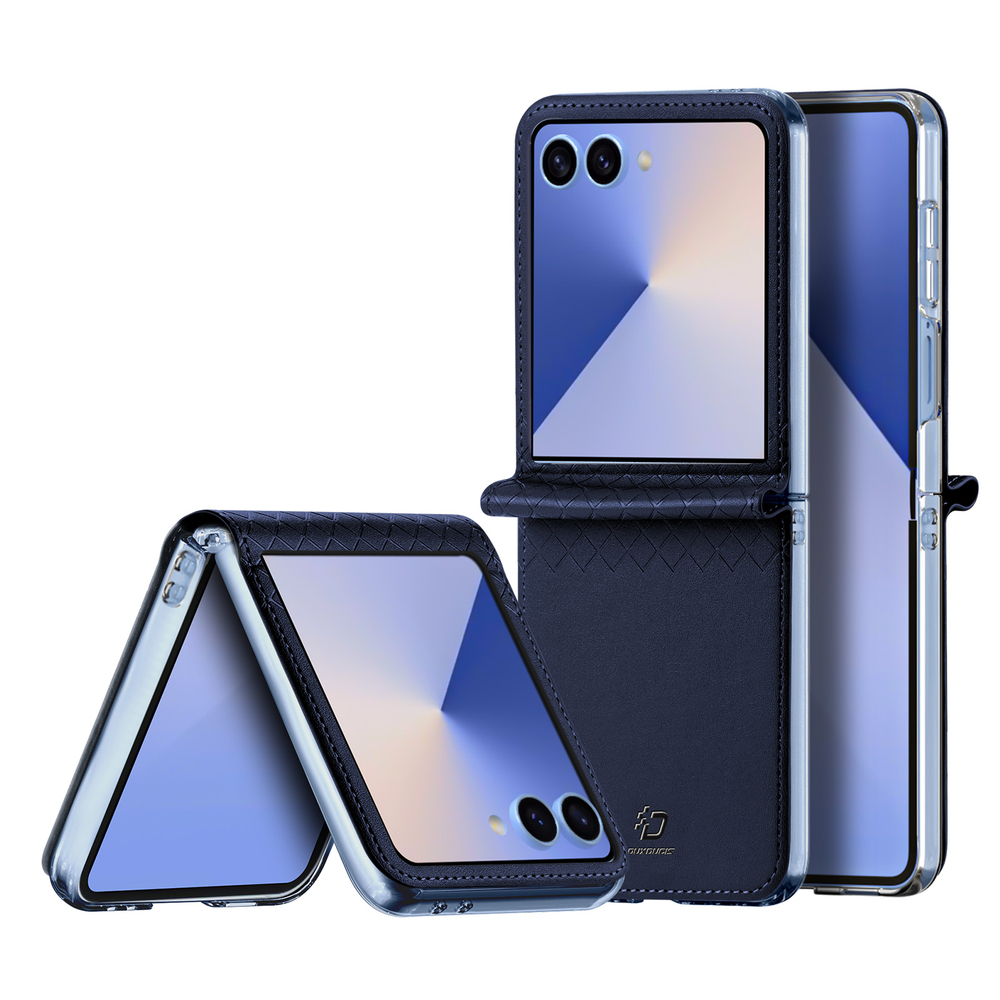 Чехол синего цвета из искусственной кожи от Dux Ducis для Samsung Galaxy Flip 7, серия Bril Series Case
