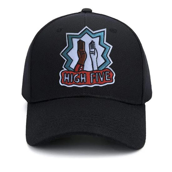 Нашивка термоаппликация на одежду и на рюкзак. Hight Five. Дай пять