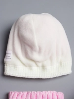 Шапка зимняя для девочки с помпоном и снуд