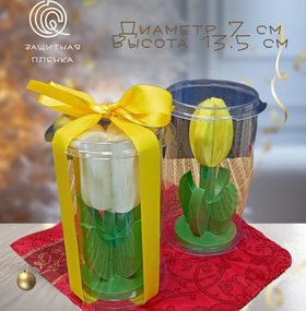 Тубус для шоколадных шаров и бомбочек 70х135 мм - ПЭТ