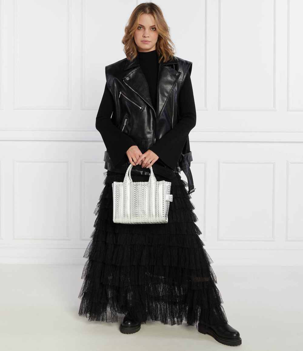 Кожаная сумка-трапеция THE MINI TOTE Marc Jacobs - белый(2F3HTT049H01)