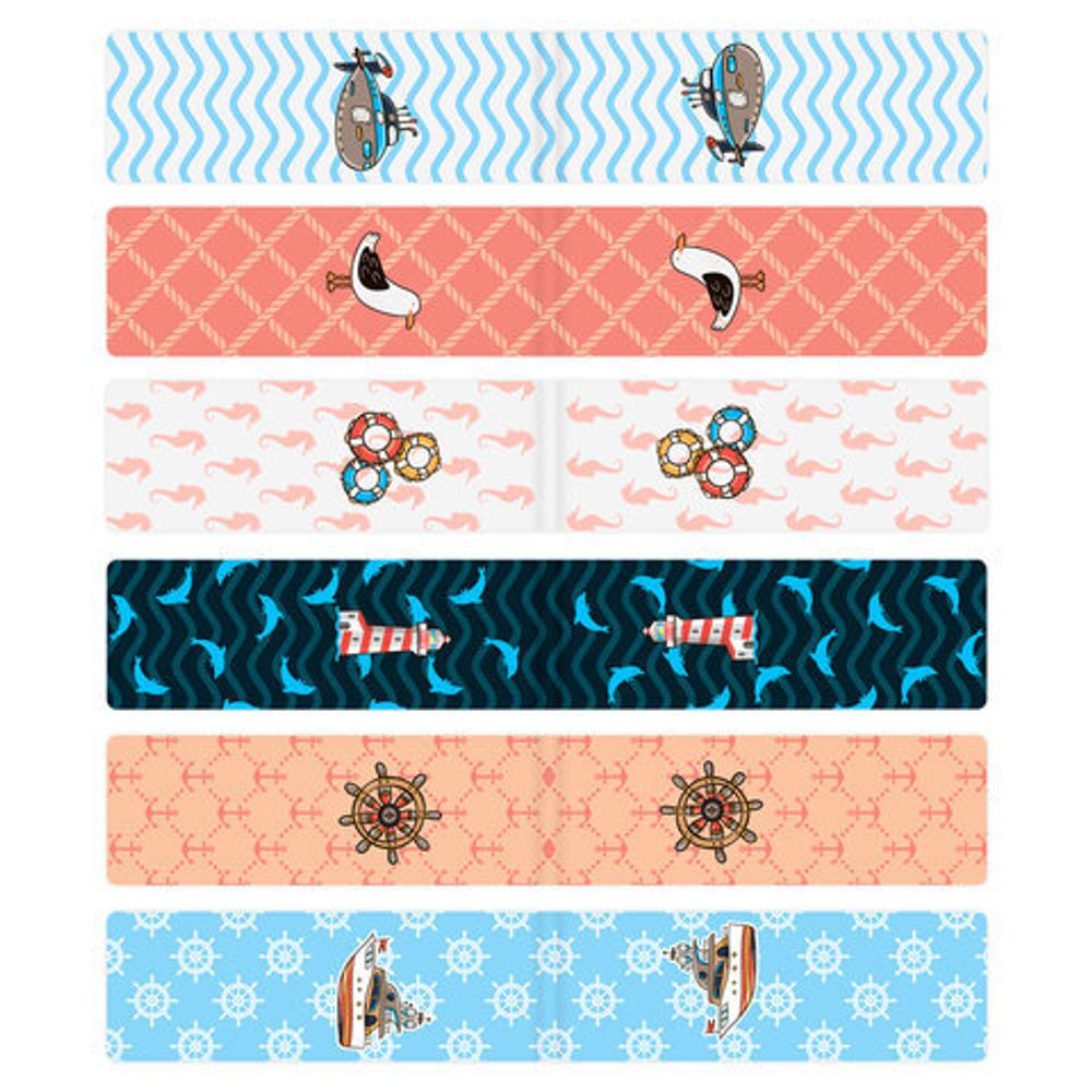 Закладки для книг МАГНИТНЫЕ, "SEA", набор 12 шт., 60x20 мм, BRAUBERG, 113174