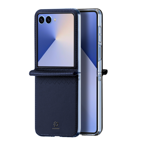 Чехол синего цвета из искусственной кожи от Dux Ducis для Samsung Galaxy Flip 7, серия Bril Series Case