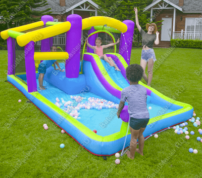 Детский батут для дачи "Водная пушка" 4*2,85*1,8 м