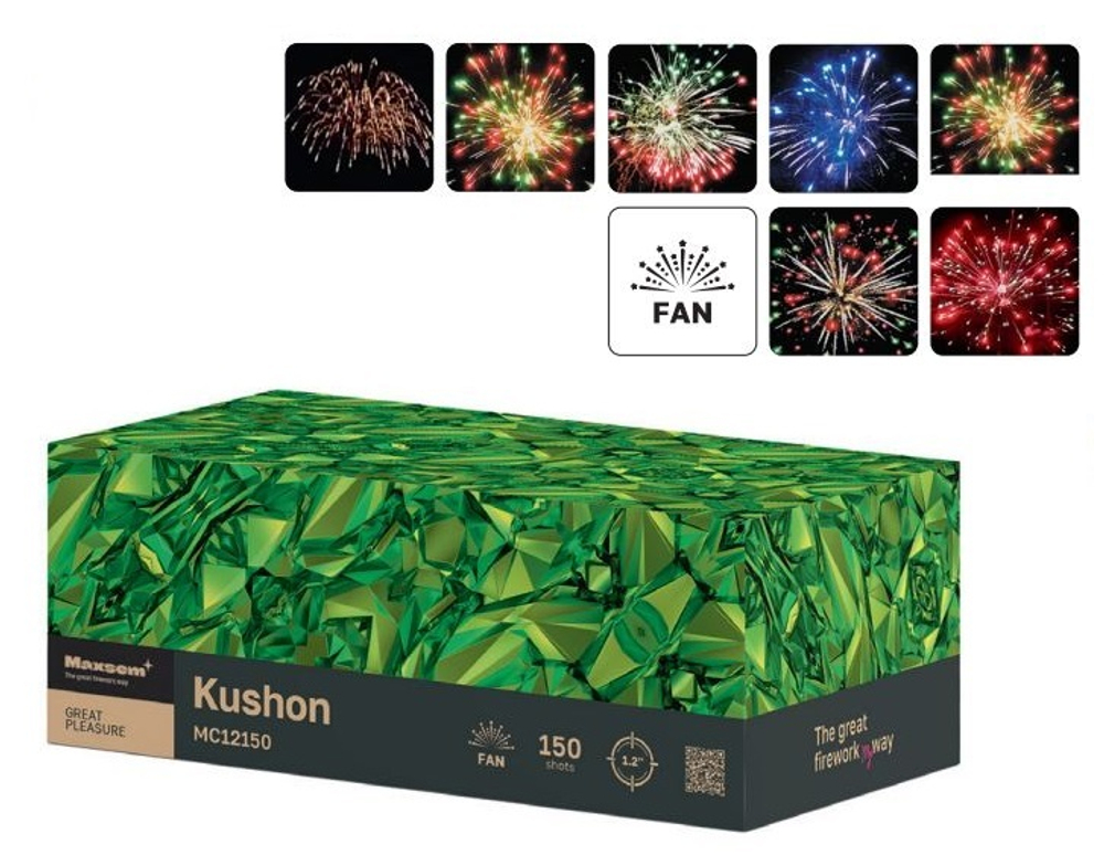 Батарея салютов "Kushon" MC12150 150 залпов * 1.2"