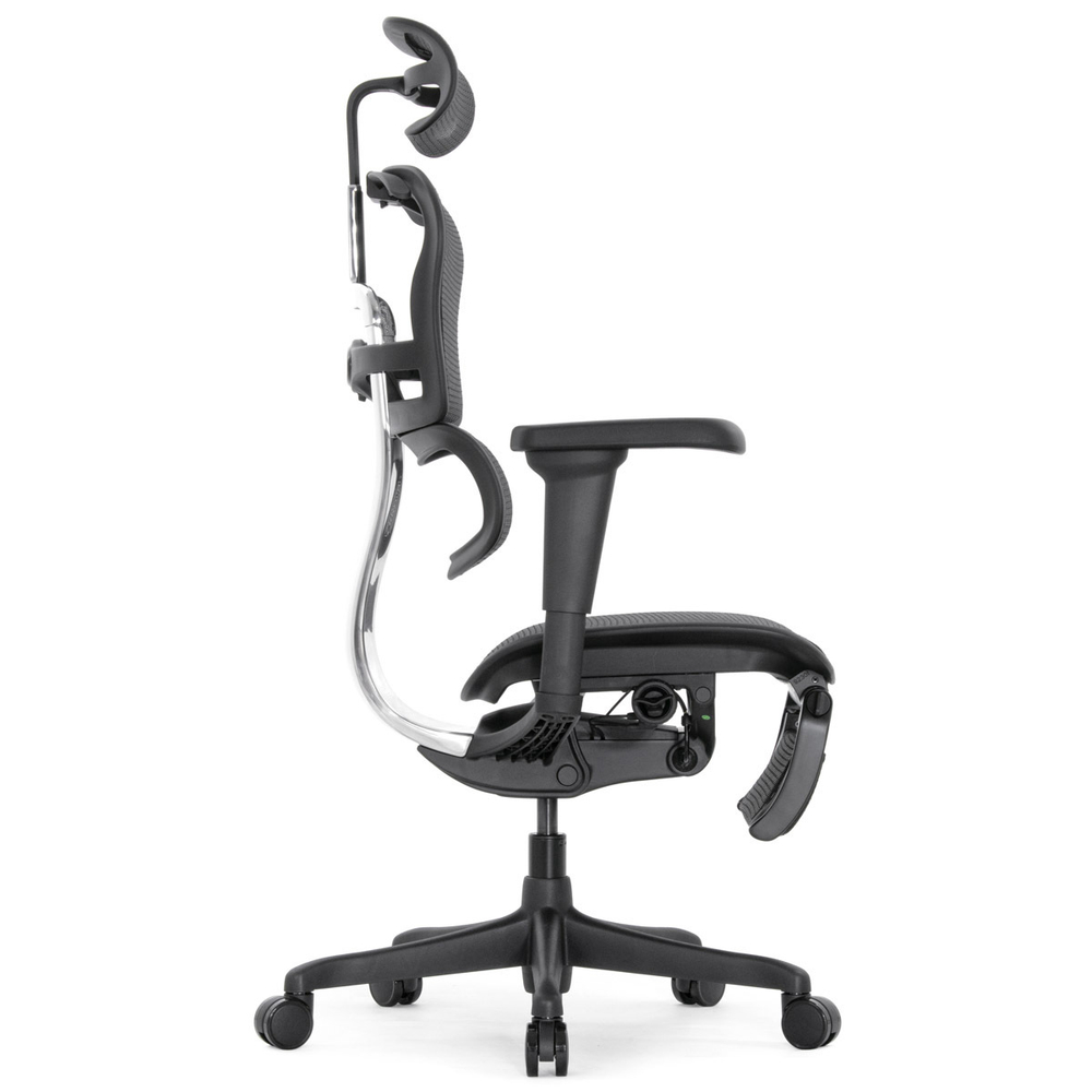 Кресло FALTO Ergohuman Ultra с подножкой ( чёрный каркас /сетка чёрный T-168-B1 Black )