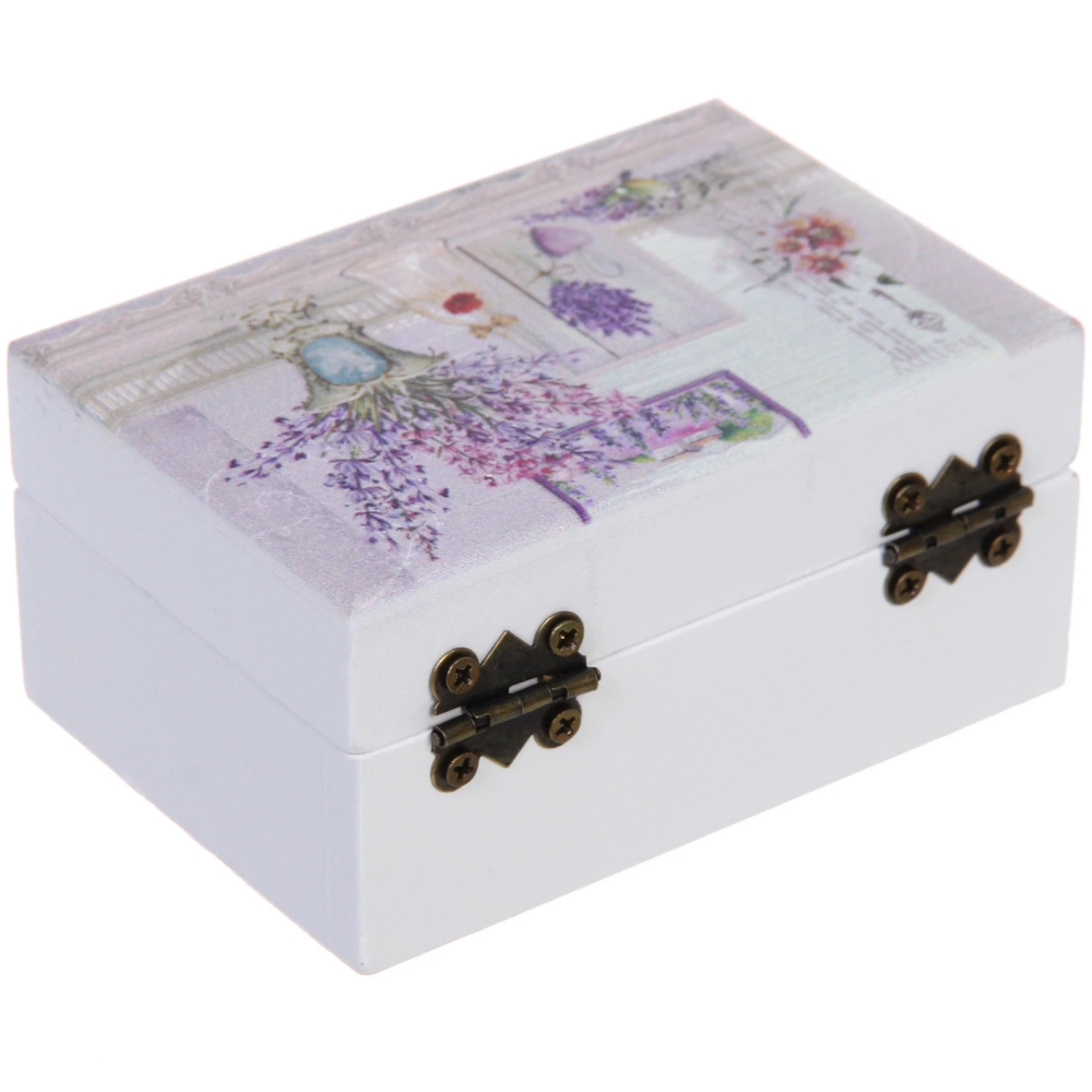 Шкатулка деревянная с зеркалом «МАРЦИПАН», утренняя сирень, 9.5*6.5*5см (в коробке)