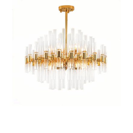 Ceiling  Chandelier Crystal Pillars by Ligth Room