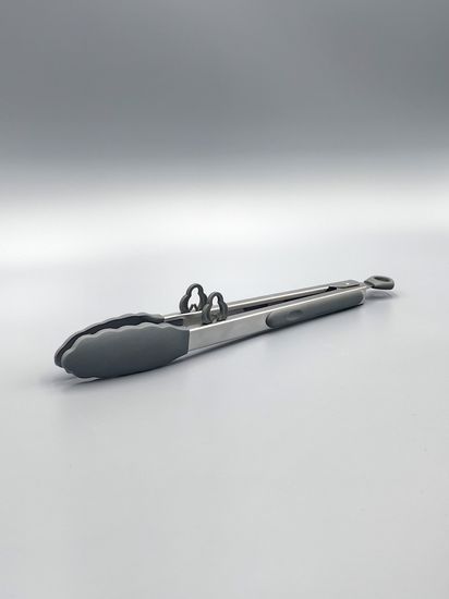 Щипцы силиконовые 30,5 см. Kamille КМ 7512 с ручками из нержавеющей стали