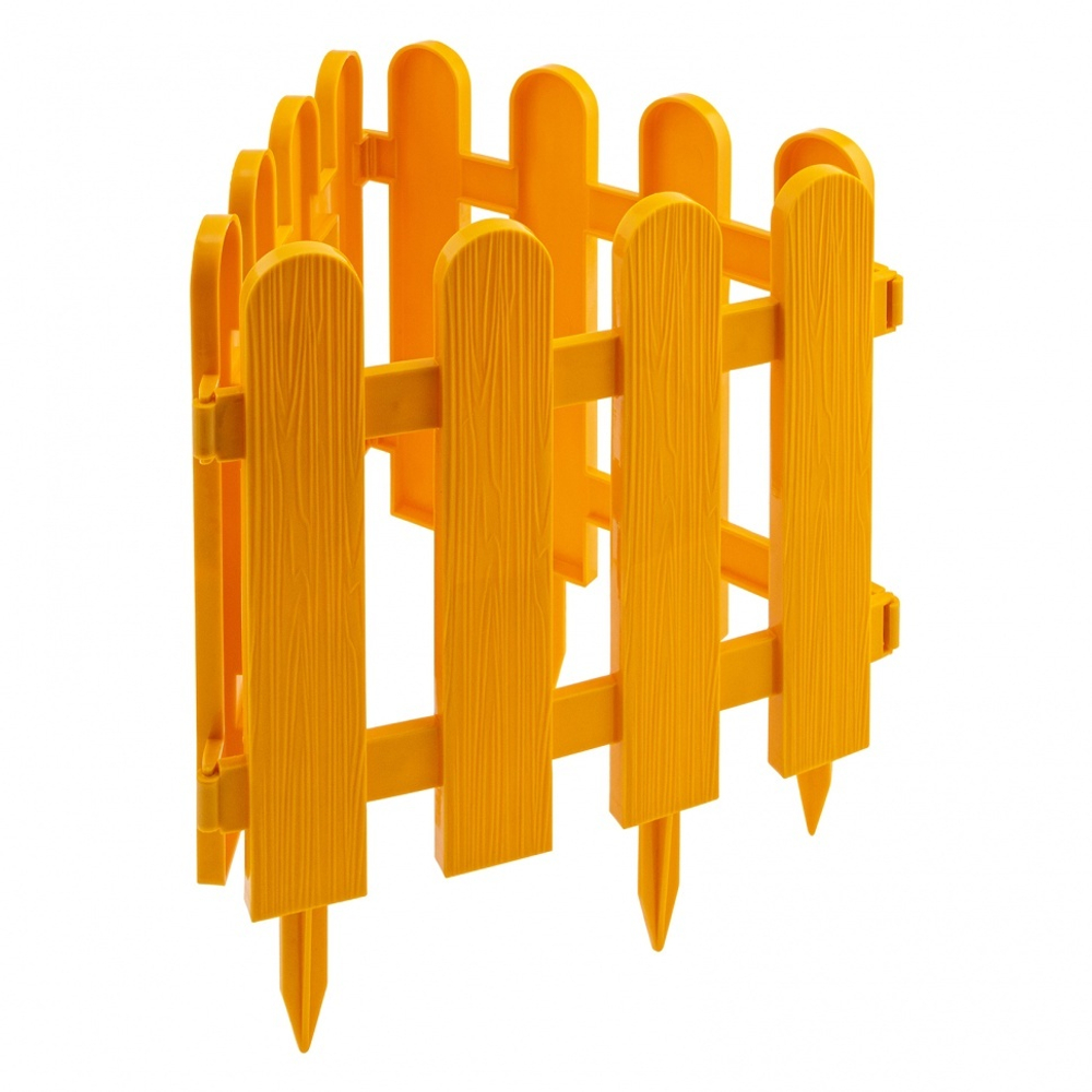 Забор декоративный "Классика", 29 х 224 см, желтый, Россия, Palisad