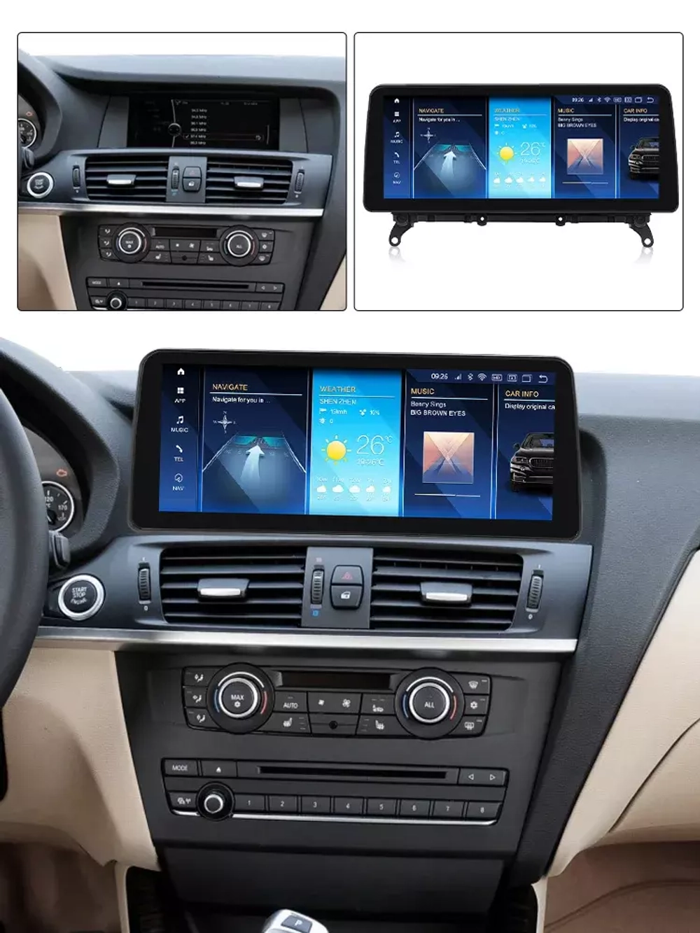Магнитола BMW X3 (F25), X4 (F26) 2014-2018 NBT - Carmedia MKD монитор 12.3", Android 11, 6/128Гб, CarPlay, 4G SIM-слот