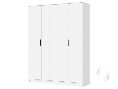 Шкаф 4-х створчатый ШК 04 МС Руна (белый/белый)