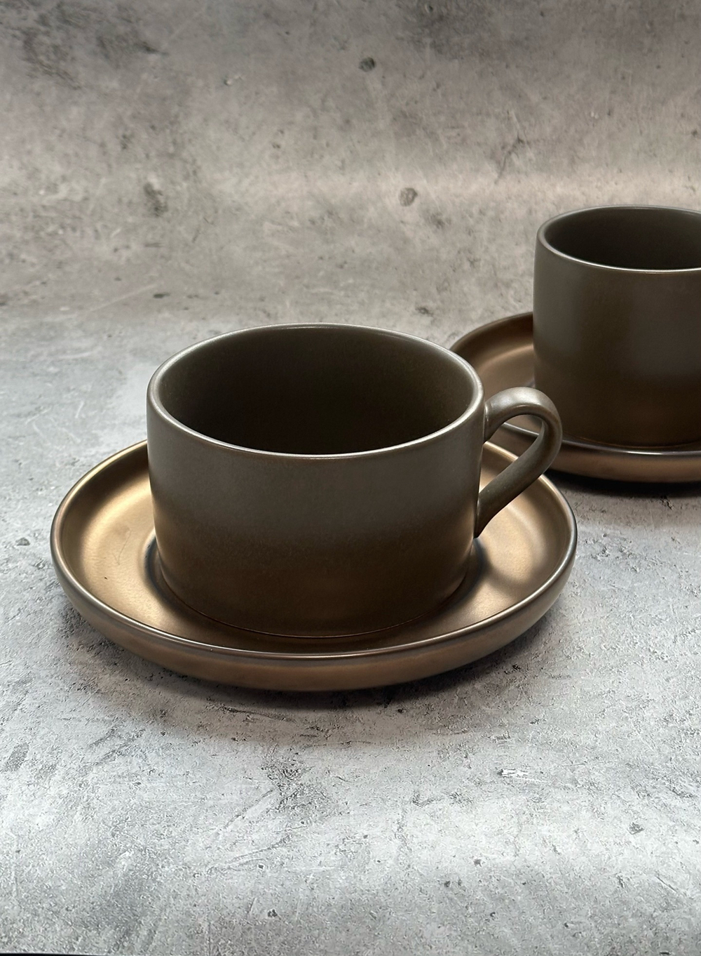 ЧАЙНАЯ ПАРА 320мл, медный/серый "Corone Luminare"