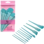 Кисти для макияжа 10шт «ДИ МАРКО», цвет голубой, 11*19/17см