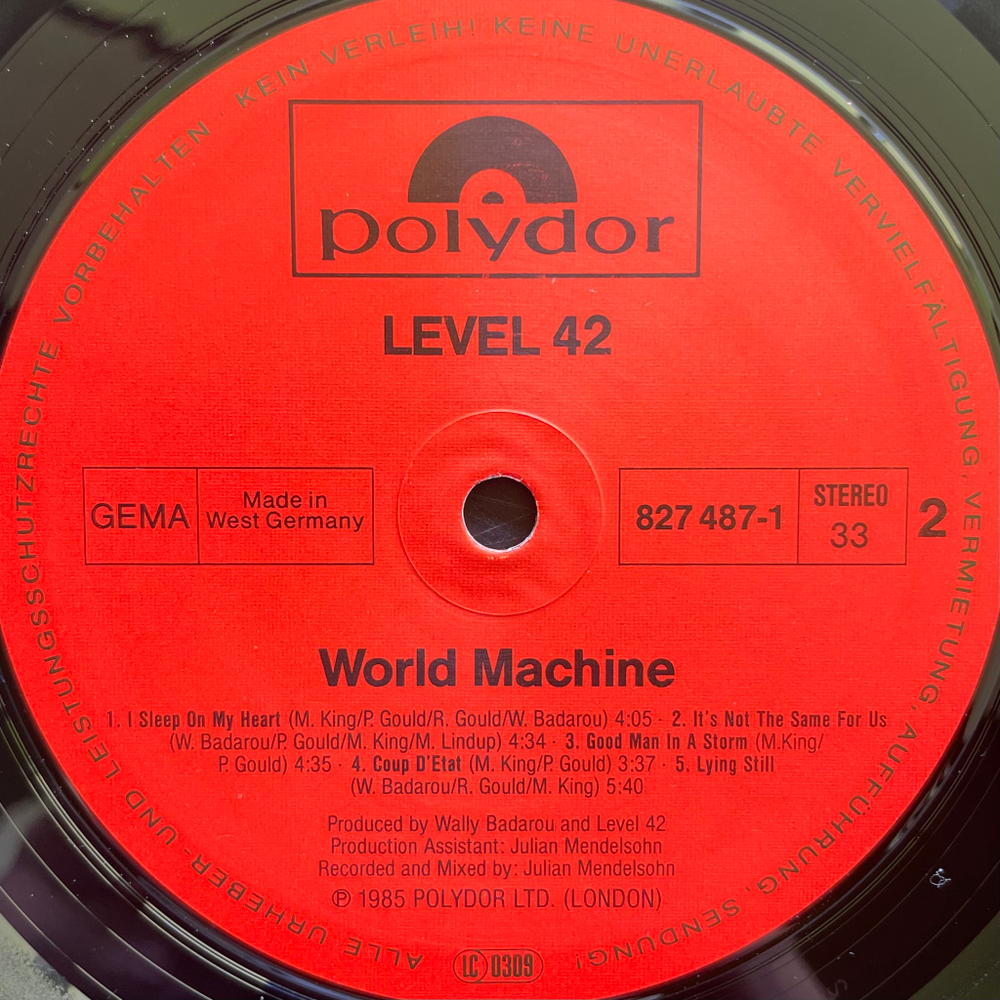 Level 42 - World Machine (Германия 1985г.)