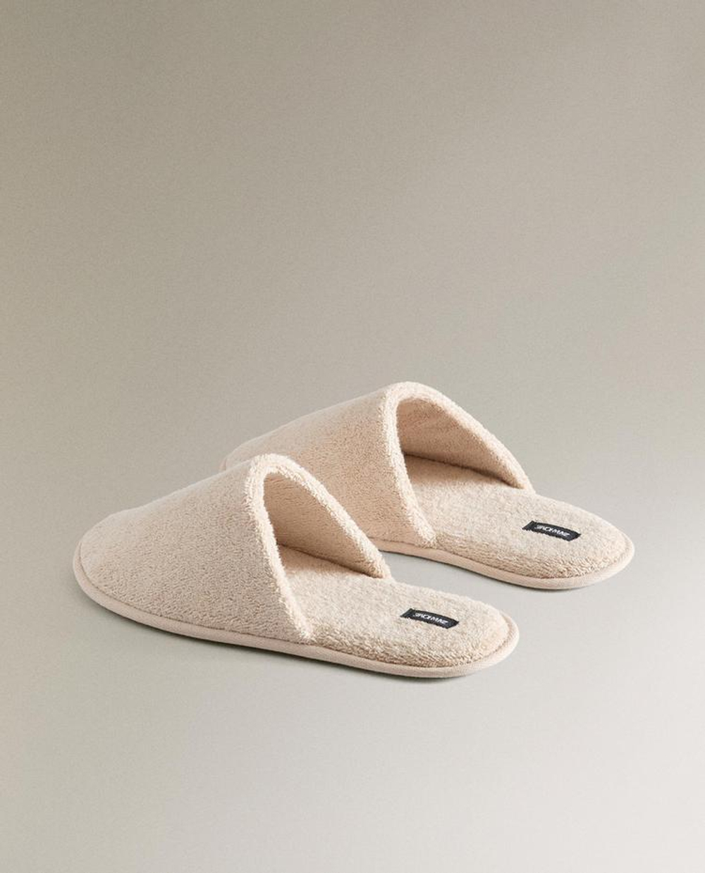ZARA HOME ДОМАШНИЕ ТАПОЧКИ, ПЕСОЧНЫЙ