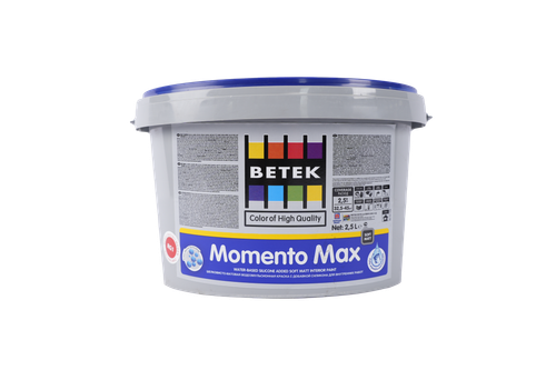 КРАСКА Д/ВНУТР РАБОТ BETEKMAX СИЛИКОН БАРХАТНО-МАТОВАЯ 2,5Л