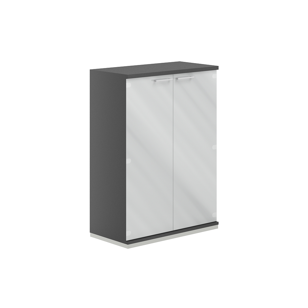 Шкаф средний со стеклом вариант №4 ALLEGRO (АЛЛЕГРО)