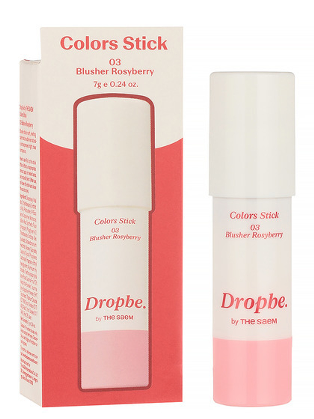 Румяна-стик с эффектом сияния THE SAEM Drop Be By Colors Stick 03 Blusher Rosyberry 7 гр