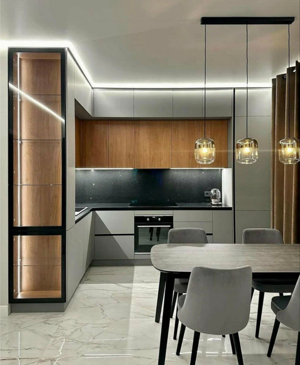 Примеры современных кухонь в дизайне из интернета