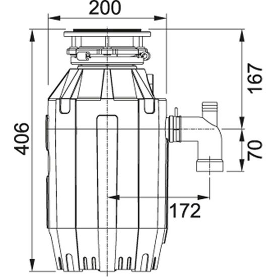 Измельчитель пищевых отходов FRANKE Тurbo Elite TE-75 (пневмокнопка) (134.0535.241)