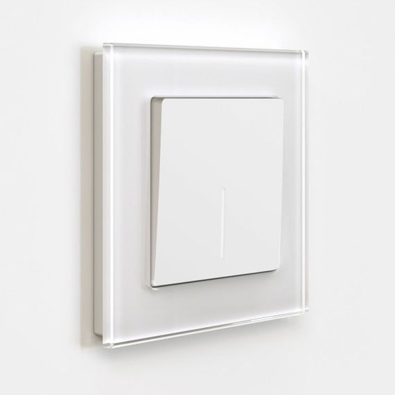 Выключатель одноклавишный Werkel с подсветкой белый матовый W1110161 4690389184567