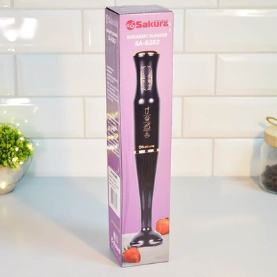 Блендер погружной SA-6262BK, 600Вт, 2 скорости, пластиковая насадка, черный