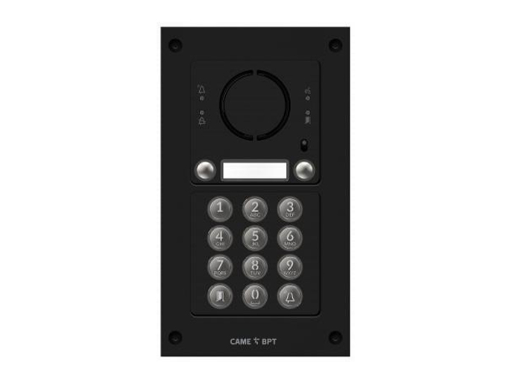 Вызывная вандалозащитная IP-аудиопанель MTM с 2 кнопками, кодонаборной клавиатурой, 2 модуля, цвет темно-серый