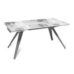 Стол раскладной Asti (160+40+40), керамика глянцевая Calacatta