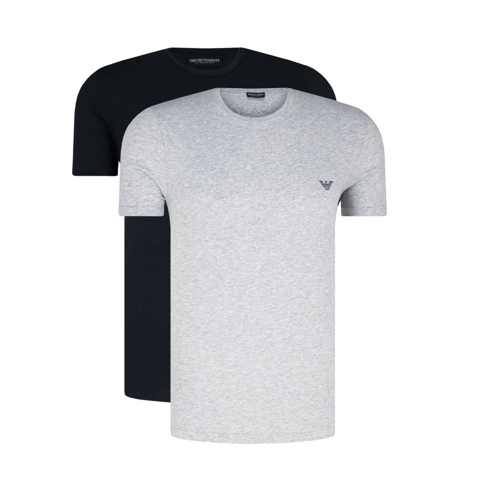 Футболка 2шт. Emporio Armani - серый(111267 3F720)