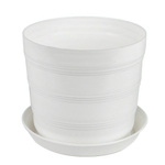 Кашпо "Классик" с поддоном 1,2 л (цвет белый)